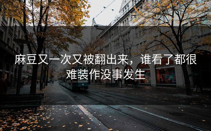 麻豆又一次又被翻出来,谁看了都很难装作没事发生 第1张 麻豆又一次又被翻出来,谁看了都很难装作没事发生 第1张